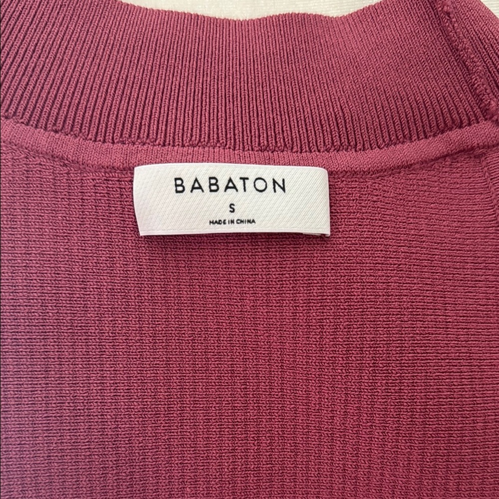 BABATON Pink Ribbed Fitted Tank Top - Picture 2 of 4